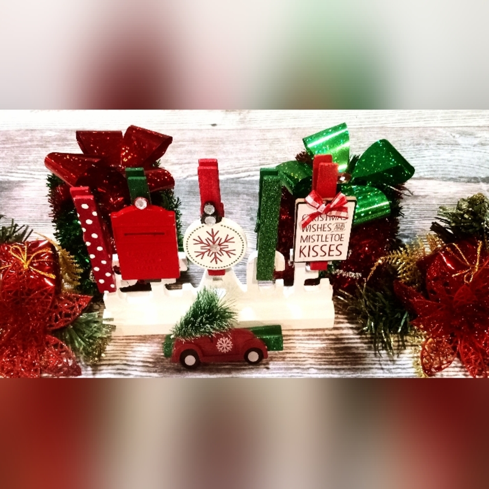 🎄🎄 Beautiful Designer Christmas Clothes Pins 🎄🎄